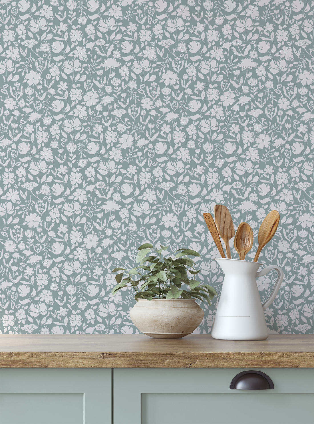 Blue Floral Wallpaper: Fresh, Classic Blooms in Your Colour Way