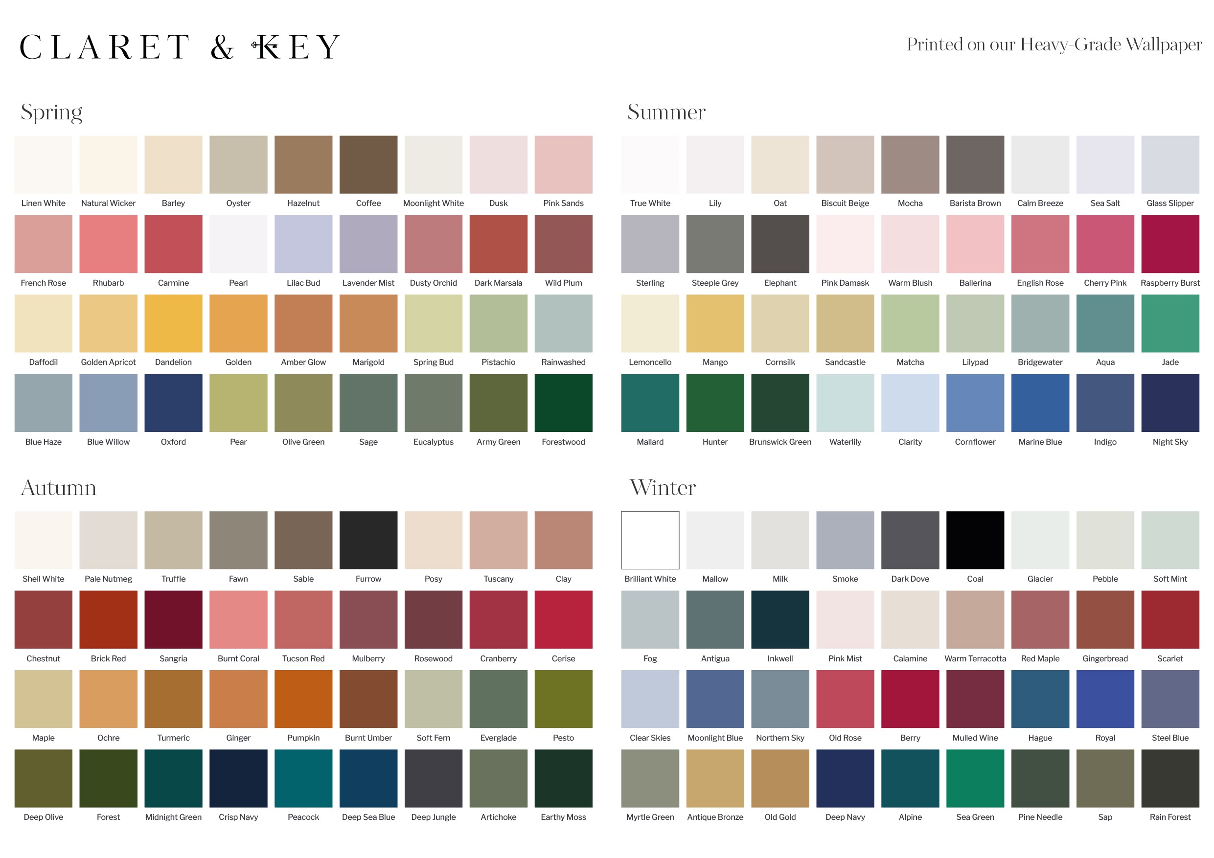 Color Chart Sample – Claret & Key