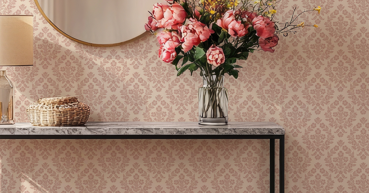Esme | Floral Block Print Wallpaper by Claret & Key (Autumn)