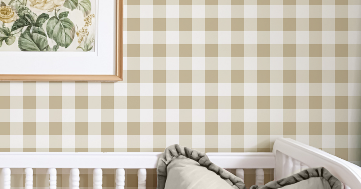 Archie | Gingham Check Plaid Wallpaper by Claret & Key (Summer)